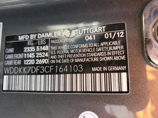 Photo 10 from auction – 2012 MERCEDES-BENZ E 550 with VIN WDDKK7DF3CF164103