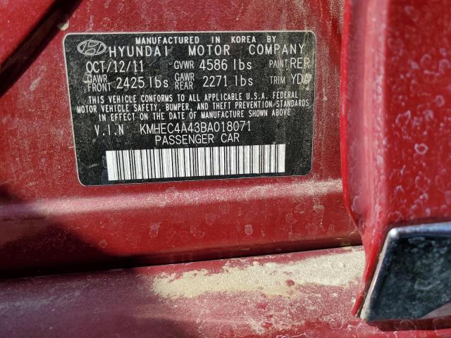 Photo 10 from auction – 2011 HYUNDAI SONATA HYB with VIN KMHEC4A43BA018071
