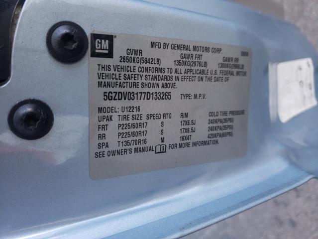 Photo 10 from auction – 2007 SATURN RELAY 2 with VIN 5GZDV03177D133265
