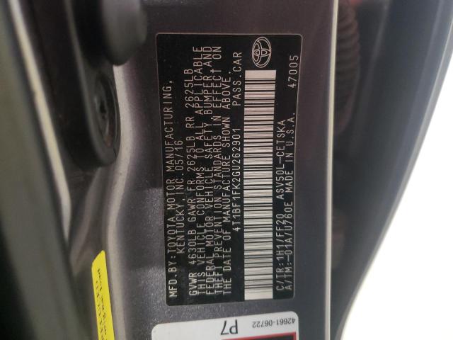 Photo 10 from auction – 2016 TOYOTA CAMRY LE with VIN 4T1BF1FK2GU262901