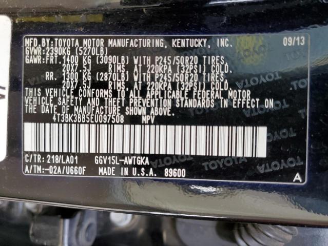 Photo 10 from auction – 2014 TOYOTA VENZA LE with VIN 4T3BK3BB5EU097508