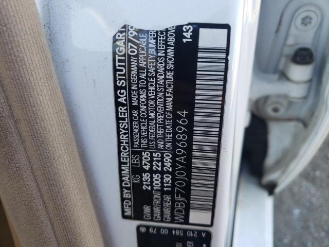 Photo 10 from auction – 2000 MERCEDES-BENZ E 430 with VIN WDBJF70J0YA968964