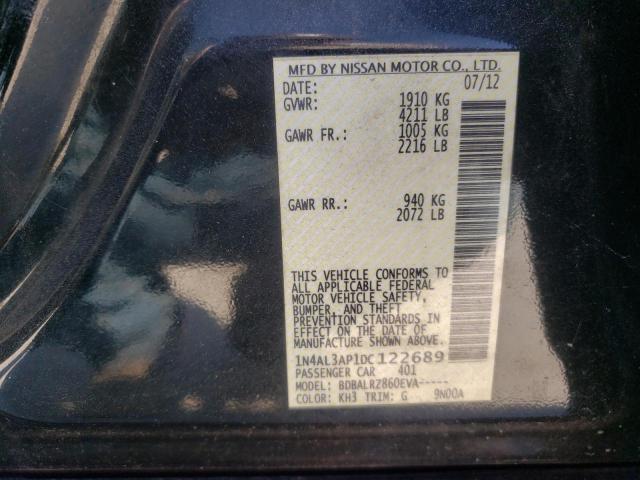 Photo 10 from auction – 2013 NISSAN ALTIMA with VIN 1N4AL3AP1DC122689