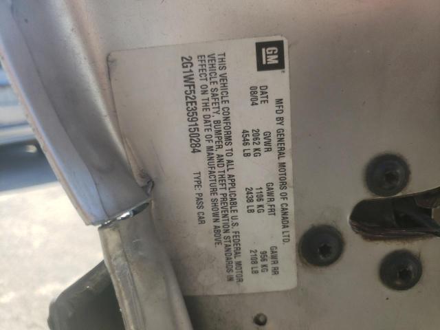 Photo 10 from auction – 2005 CHEVROLET IMPALA with VIN 2G1WF52E359150284
