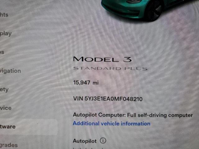 Photo 8 from auction – 2021 TESLA MODEL 3 with VIN 5YJ3E1EA0MF048210