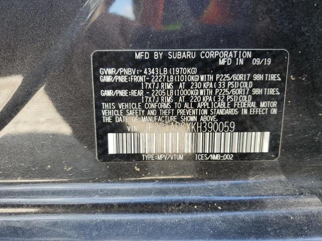 Photo 10 from auction – 2019 SUBARU CROSSTREK with VIN JF2GTADCXKH390059