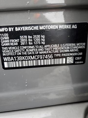 Photo 10 from auction – 2021 BMW M550XI with VIN WBA13BK0XMCF97456