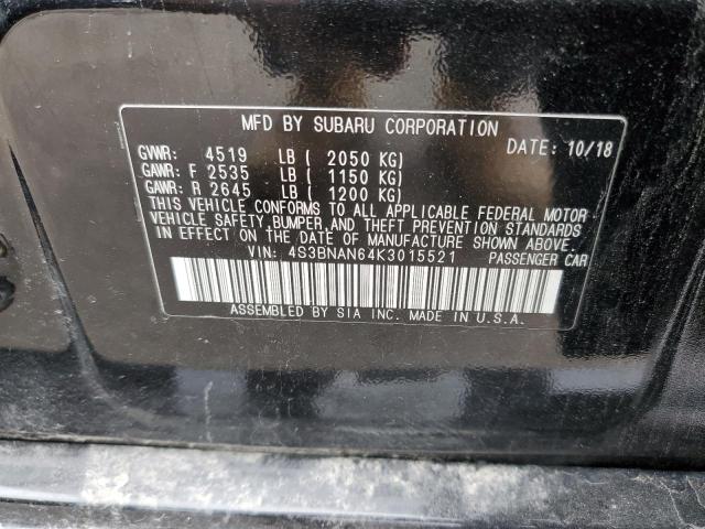 Photo 10 from auction – 2019 SUBARU LEGACY 2.5 with VIN 4S3BNAN64K3015521