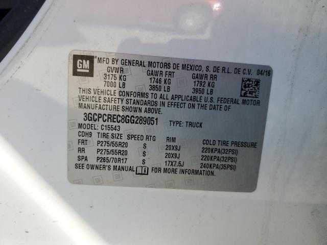 Photo 10 from auction – 2016 CHEVROLET SILVERADO with VIN 3GCPCREC8GG289051