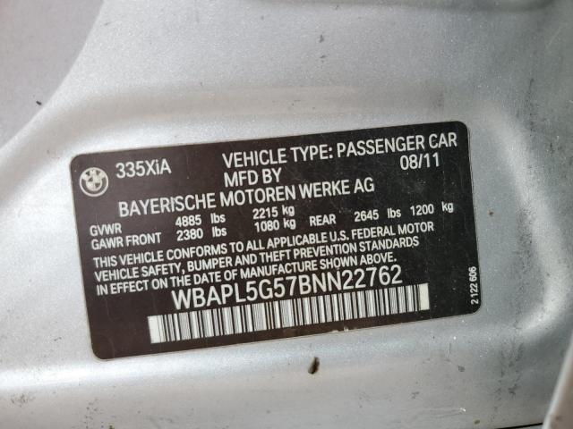Photo 10 from auction – 2011 BMW 335 XI with VIN WBAPL5G57BNN22762