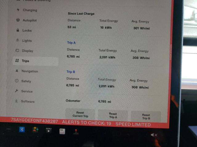 Photo 8 from auction – 2022 TESLA MODEL Y with VIN 7SAYGDEF0NF438287