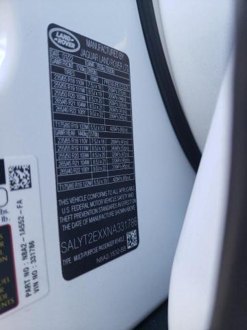 Photo 10 from auction – 2022 LAND ROVER RANGE ROVE with VIN SALYT2EXXNA331786