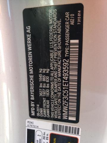 Photo 10 from auction – 2014 MINI COOPER CLU with VIN WMWZF3C51ET493592