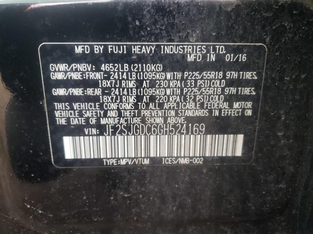 Photo 10 from auction – 2016 SUBARU FORESTER 2 with VIN JF2SJGDC6GH524169
