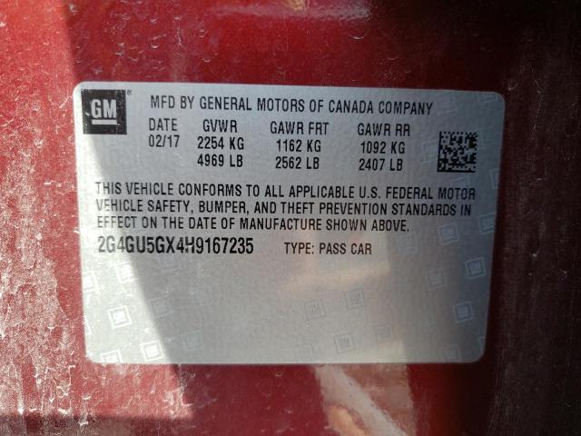 Photo 10 from auction – 2017 BUICK REGAL GS with VIN 2G4GU5GX4H9167235