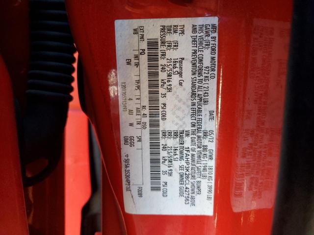 Photo 10 from auction – 2012 FORD FOCUS SE with VIN 1FAHP3K28CL427563