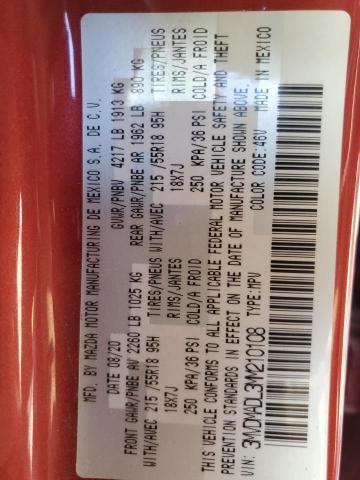 Photo 10 from auction – 2021 MAZDA CX-30 PREM with VIN 3MVDMADL3MM210108
