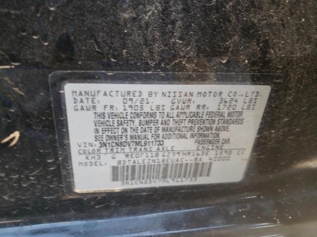 Photo 10 from auction – 2021 NISSAN VERSA S with VIN 3N1CN8DV7ML911733
