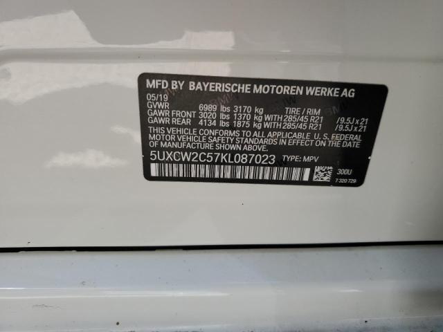 Photo 10 from auction – 2019 BMW X7 XDRIVE4 with VIN 5UXCW2C57KL087023