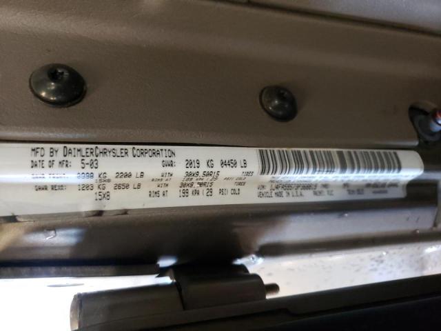 Photo 10 from auction – 2003 JEEP WRANGLER / with VIN 1J4FA59S73P368819