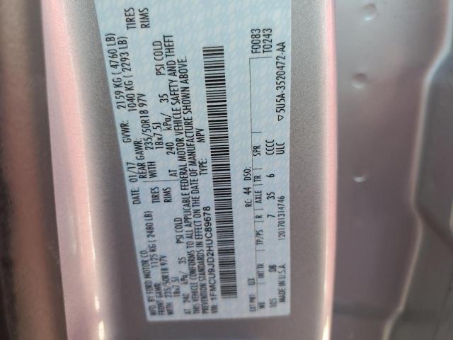 Foto 10 de la subasta – 2017 FORD ESCAPE TIT con VIN 1FMCU9JD2HUC89678