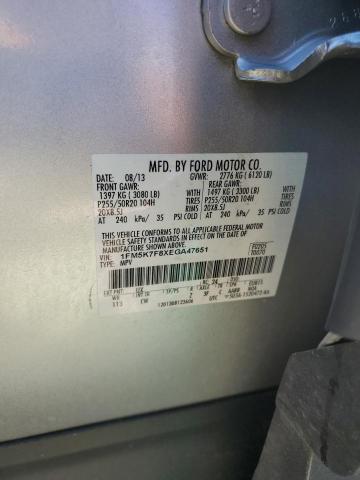 Photo 10 from auction – 2014 FORD EXPLORER L with VIN 1FM5K7F8XEGA47651