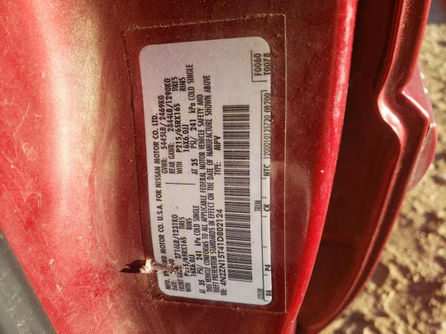 Photo 10 from auction – 2001 NISSAN QUEST GXE with VIN 4N2ZN15T41D802124