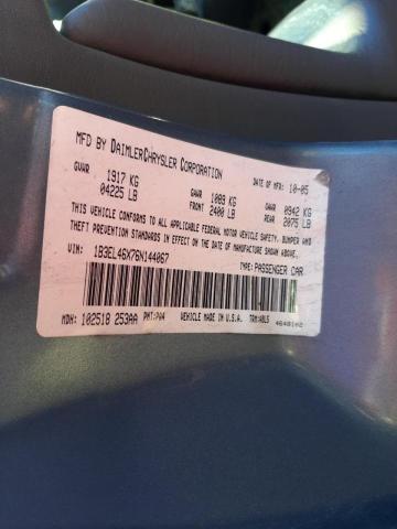 Photo 10 from auction – 2006 DODGE STRATUS SX with VIN 1B3EL46X76N144067