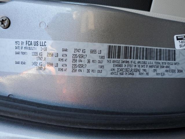 Photo 10 from auction – 2018 CHRYSLER PACIFICA T with VIN 2C4RC1BG7JR183242