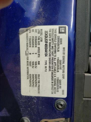 Photo 10 from auction – 2006 PONTIAC TORRENT with VIN 2CKDL63F466044104