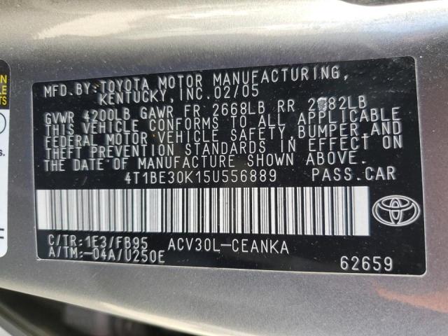 Photo 10 from auction – 2005 TOYOTA CAMRY LE with VIN 4T1BE30K15U556889