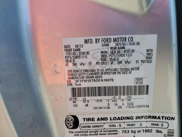 Photo 10 from auction – 2013 FORD F150 SUPER with VIN 1FTFW1ET6DFA16076