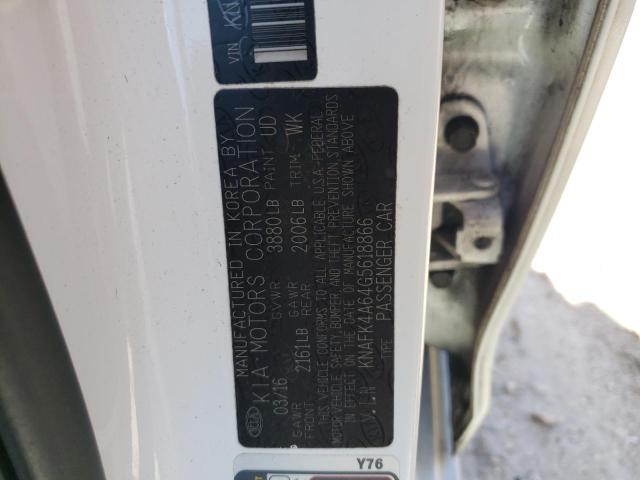 Photo 10 from auction – 2016 KIA FORTE LX with VIN KNAFK4A64G5618866
