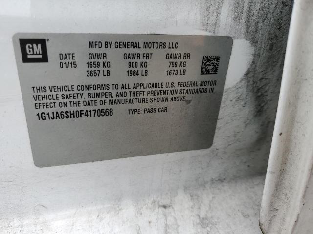Photo 10 from auction – 2015 CHEVROLET SONIC LS with VIN 1G1JA6SH0F4170568