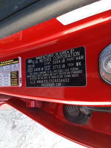 Photo 10 from auction – 2018 KIA STINGER GT with VIN KNAE35LC5J6034432