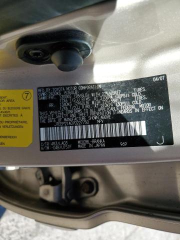 Photo 10 from auction – 2007 TOYOTA HIGHLANDER with VIN JTEEP21A070227750