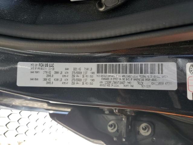 Photo 10 from auction – 2019 RAM 1500 LARAM with VIN 1C6SRFJT0KN716467
