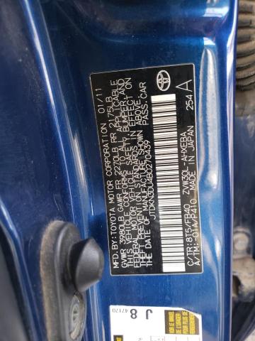 Photo 10 from auction – 2011 TOYOTA PRIUS with VIN JTDKN3DU4B0270439