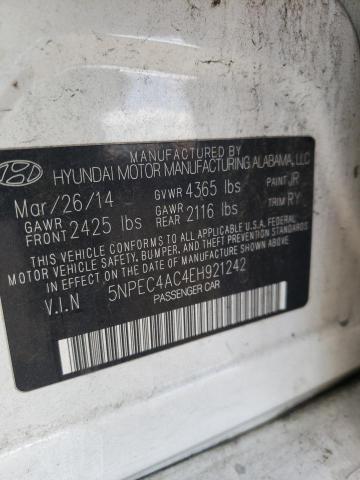 Photo 10 from auction – 2014 HYUNDAI SONATA SE with VIN 5NPEC4AC4EH921242
