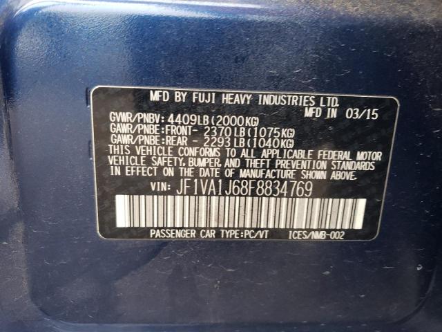 Photo 10 from auction – 2015 SUBARU WRX LIMITE with VIN JF1VA1J68F8834769