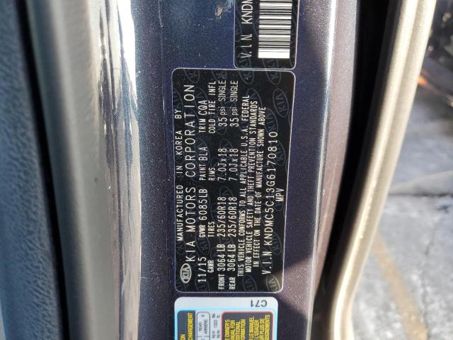 Photo 10 from auction – 2016 KIA SEDONA EX with VIN KNDMC5C13G6170810