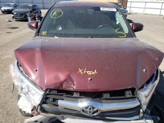 Photo 7 from auction – 2014 TOYOTA HIGHLANDER with VIN 5TDBKRFH0ES009659