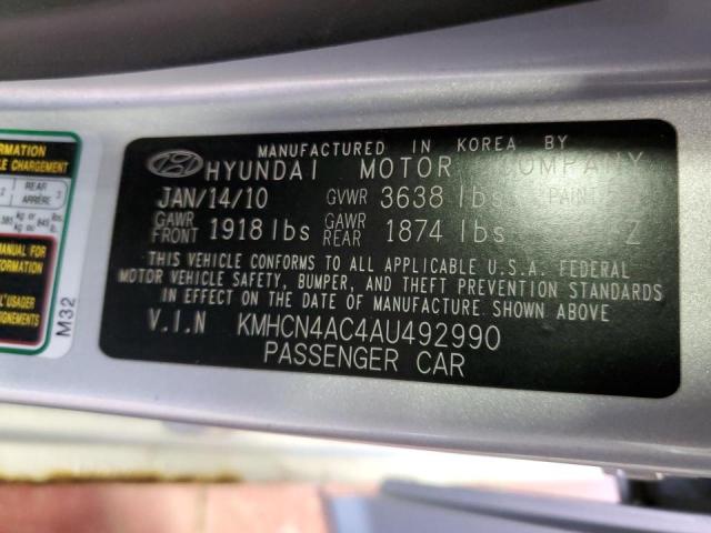 Photo 10 from auction – 2010 HYUNDAI ACCENT GLS with VIN KMHCN4AC4AU492990
