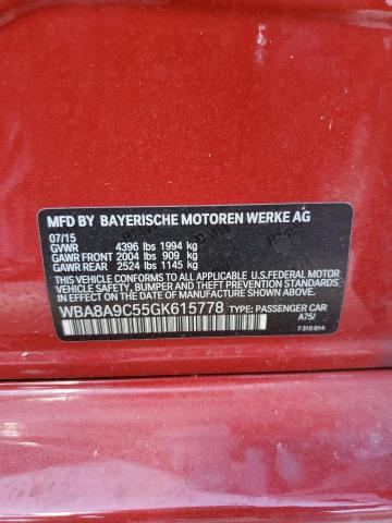 Photo 10 from auction – 2016 BMW 320 I with VIN WBA8A9C55GK615778
