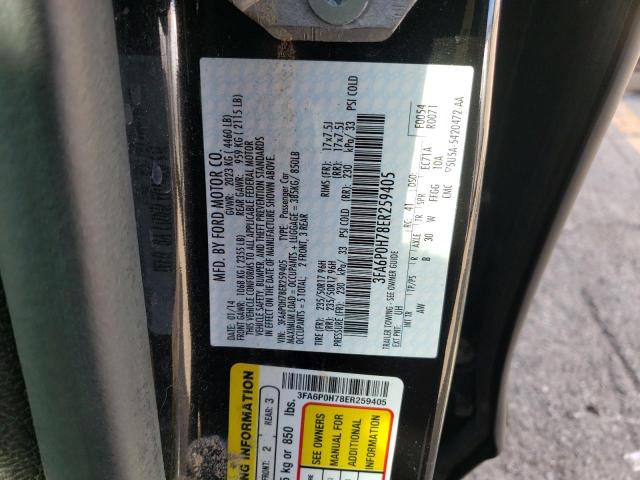 Photo 10 from auction – 2014 FORD FUSION SE with VIN 3FA6P0H78ER259405