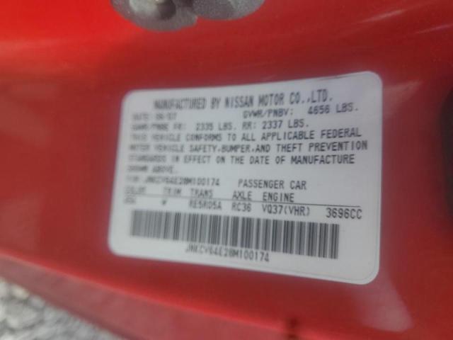 Photo 10 from auction – 2008 INFINITI G37 BASE with VIN JNKCV64E28M100174