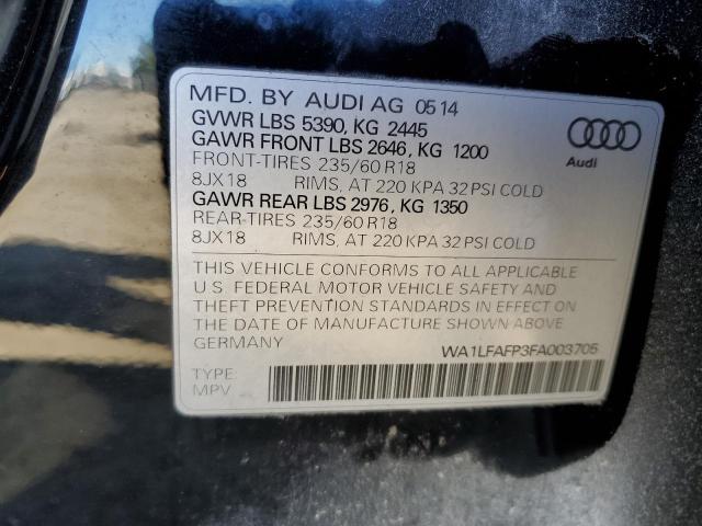 Photo 10 from auction – 2015 AUDI Q5 PREMIUM with VIN WA1LFAFP3FA003705