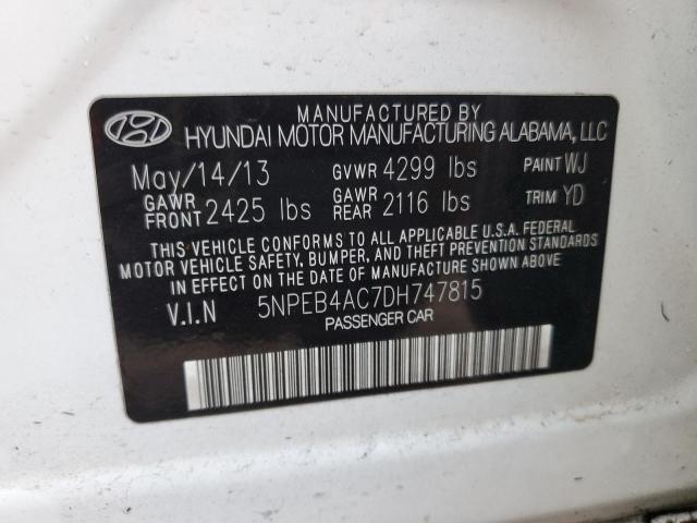 Photo 10 from auction – 2013 HYUNDAI SONATA GLS with VIN 5NPEB4AC7DH747815
