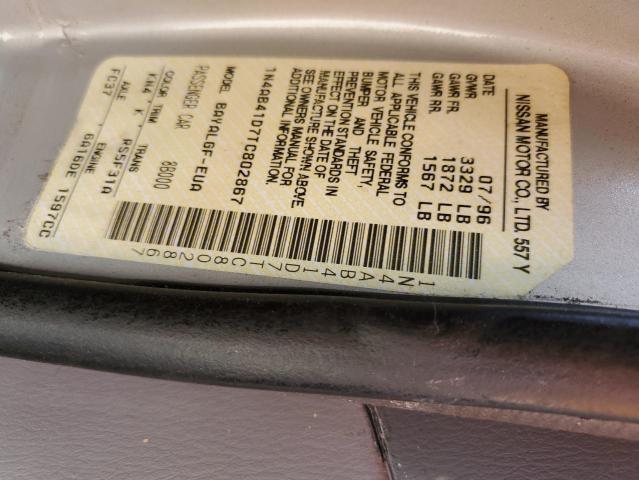 Photo 10 from auction – 1996 NISSAN SENTRA E with VIN 1N4AB41D7TC802867