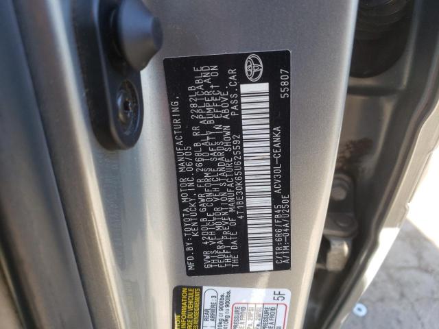 Photo 10 from auction – 2005 TOYOTA CAMRY LE with VIN 4T1BE30K65U625592